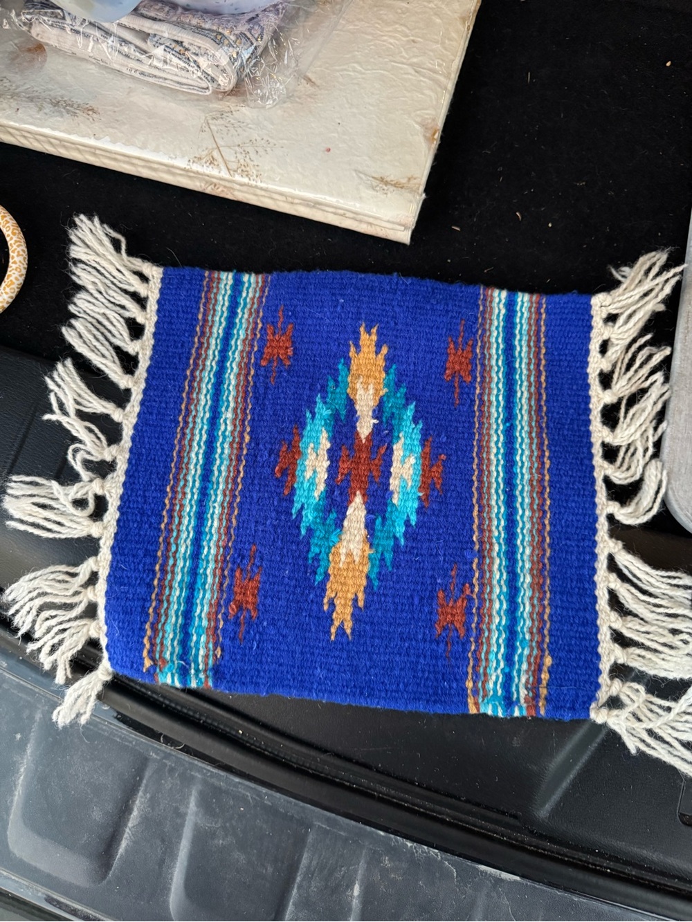 Blue Southwestern Woven Mini Table Runner - Unknown Brand